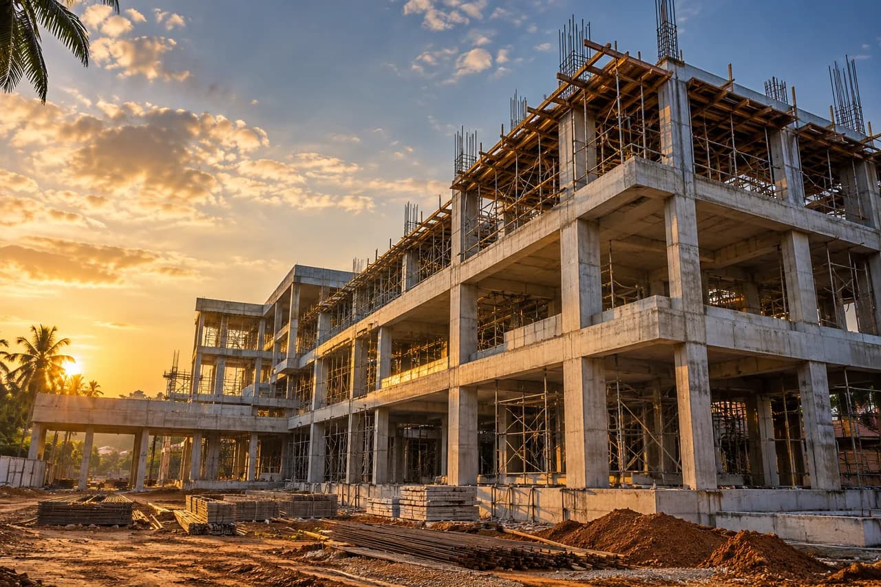 Illustrative building construction in Sri Lanka