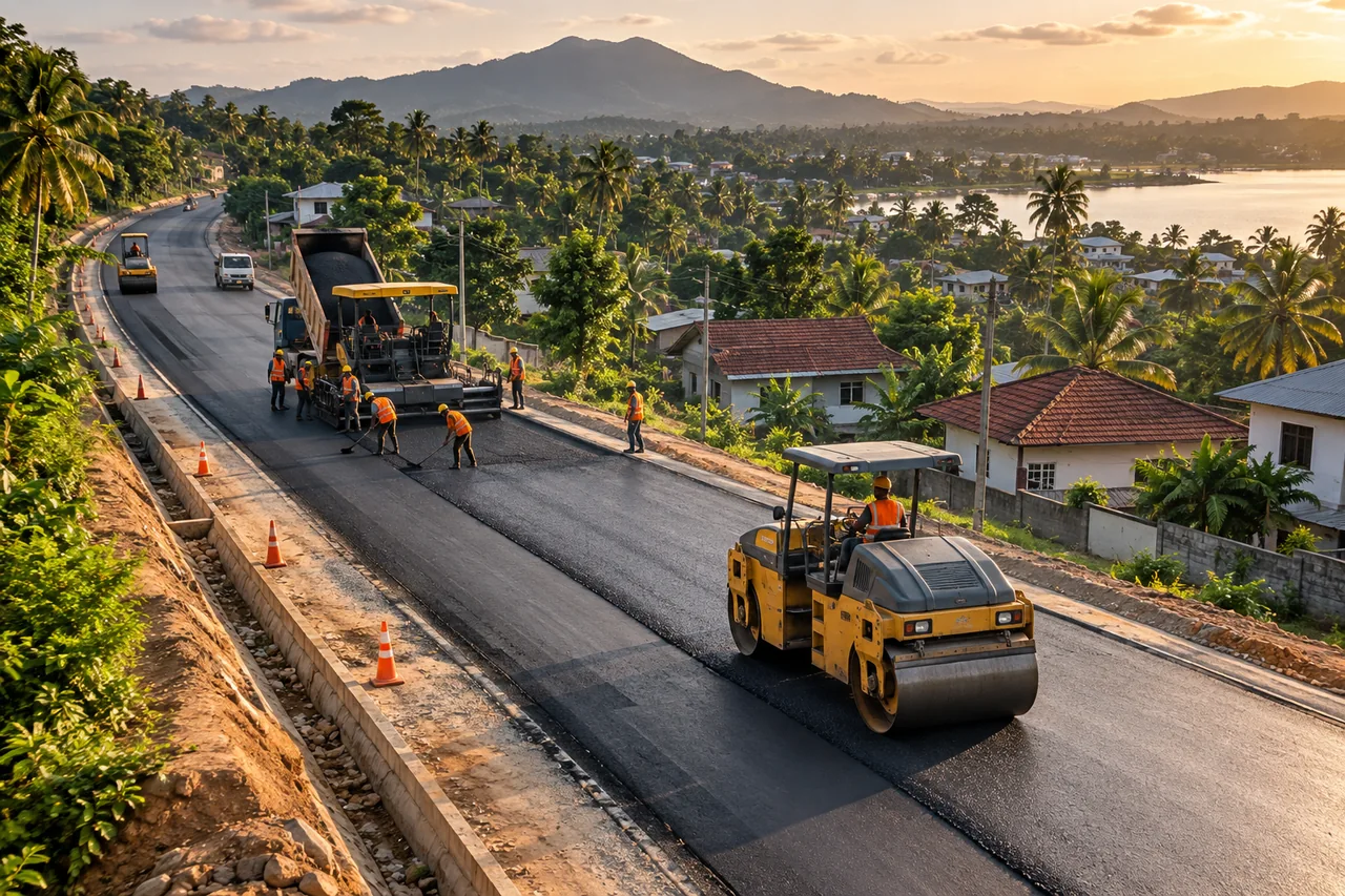 Illustrative highway construction in a Sri Lankan setting